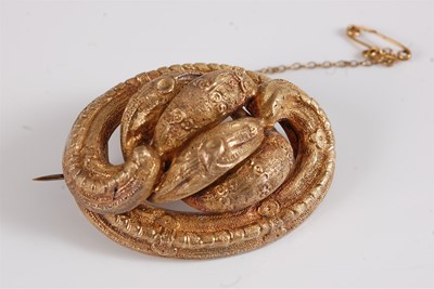 Lot 2585 - A 19th century brooch, the unmarked yellow...