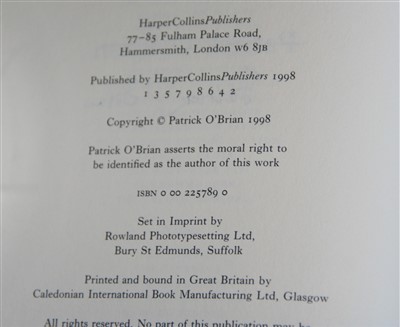 Lot 1024 - O’BRIAN, Patrick. The Hundred Days. Harper...