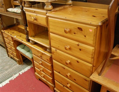 Lot 1179 - A suite of contemporary Ducal pine bedroom...
