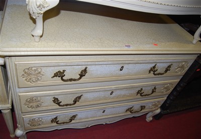 Lot 1243 - A contemporary French style cream crackle...