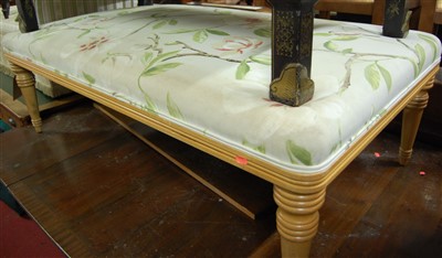 Lot 1322 - A contemporary beech framed and floral...