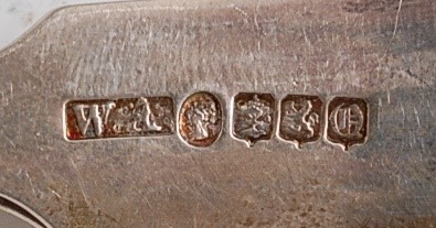 Lot 1117 - A set of four Scottish silver sauce ladles, in...