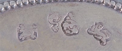 Lot 1119 - A late 19th century Hanau silver pocket snuff...