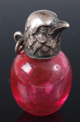 Lot 1129 - A Victorian novelty scent bottle, having...