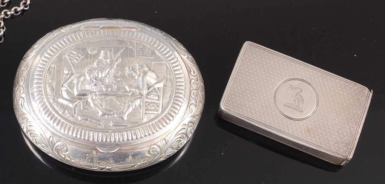 Lot 1131 - An early 20th century Dutch silver snuff box,...