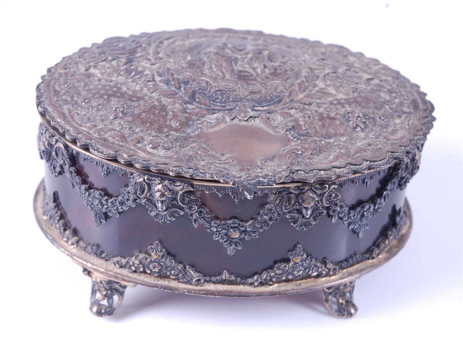Lot 1147 - A 19th century white metal, gilt metal and...