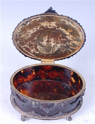 Lot 1147 - A 19th century white metal, gilt metal and...