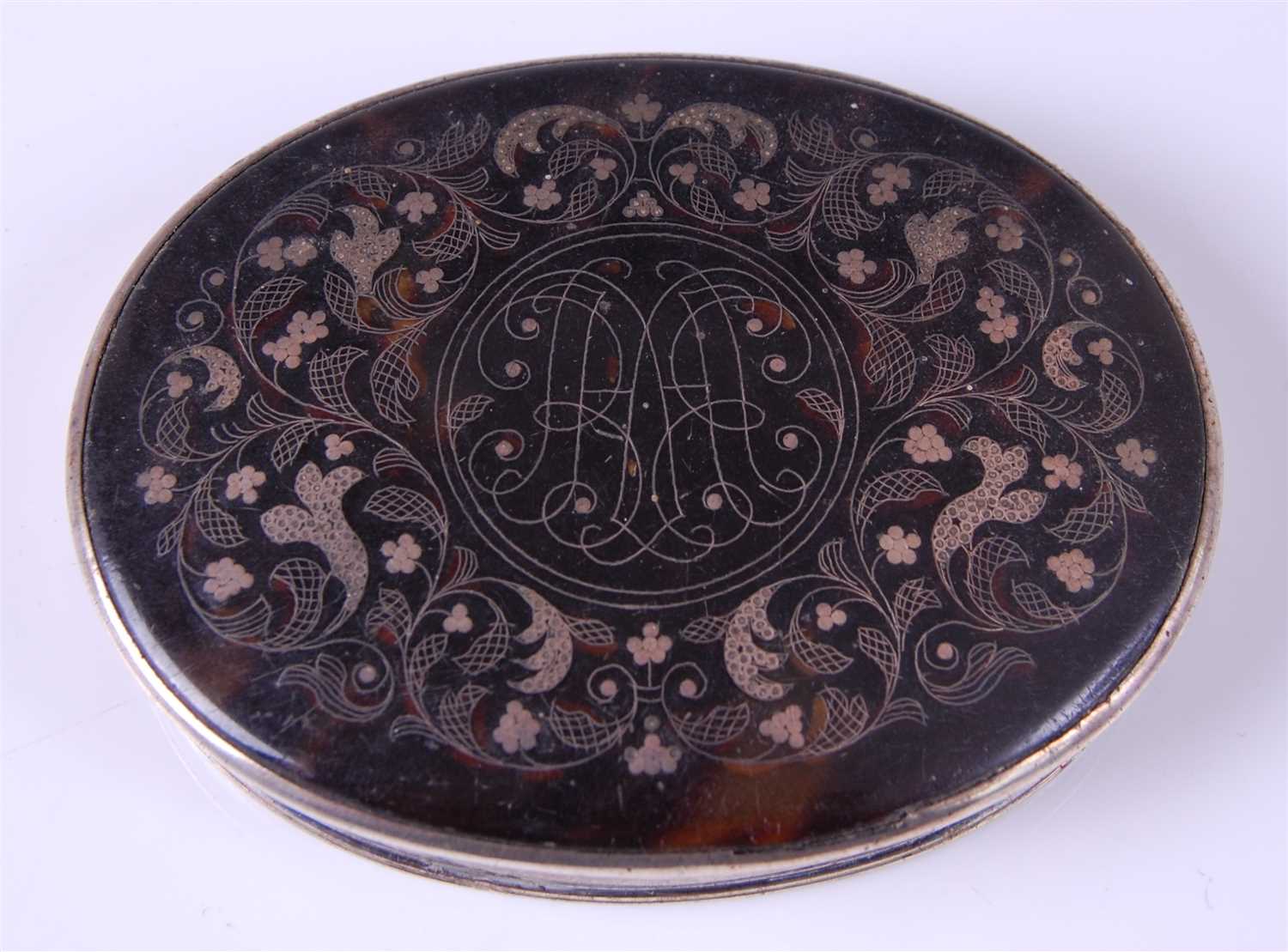 Lot 1134 - A 19th century white metal, tortoiseshell and...