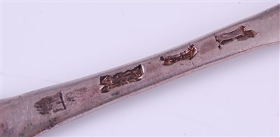 Lot 1135 - A George II silver double-ended marrow scoop,...
