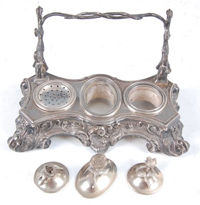 Lot 1148 - A late 19th century French silver clad desk...