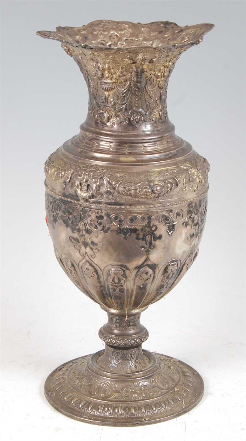 Lot 1161 - A 19th century continental white metal...