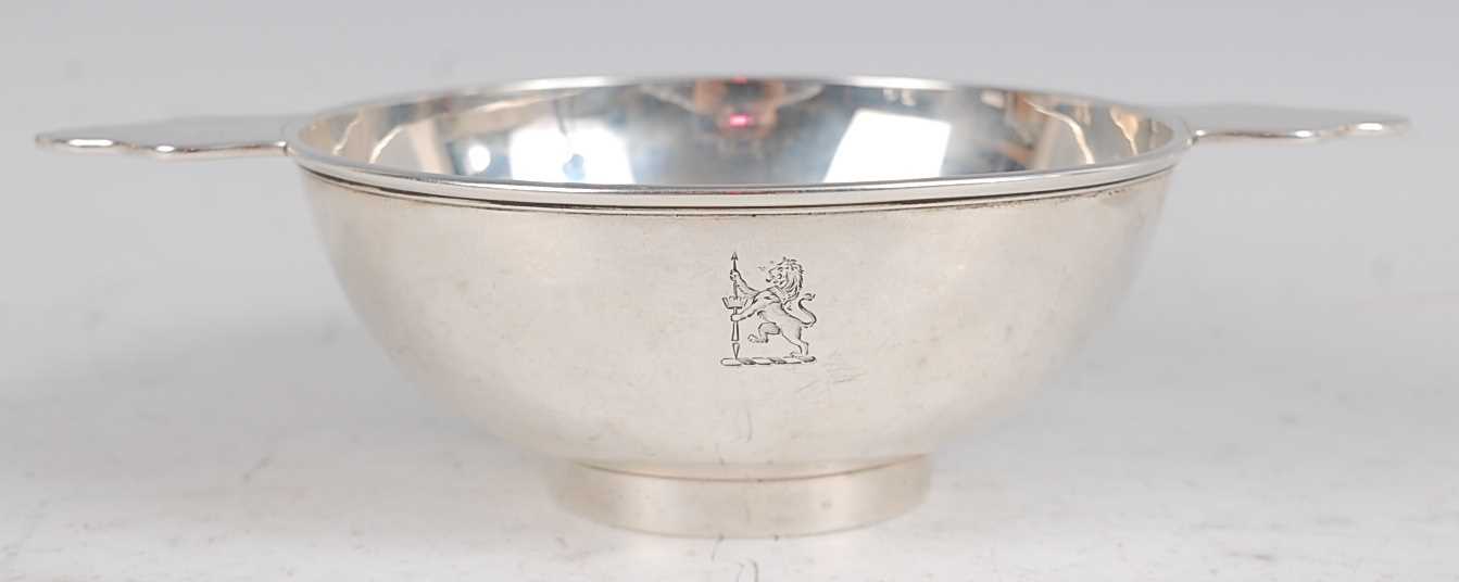 Lot 1168 - A late Victorian silver quaich, having...