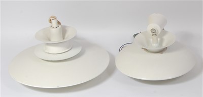 Lot 529 - In the manner of Louis Poulsen - a white...