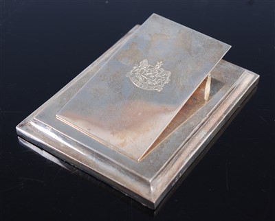 Lot 1138 - A large cased Indian silver desk set,...