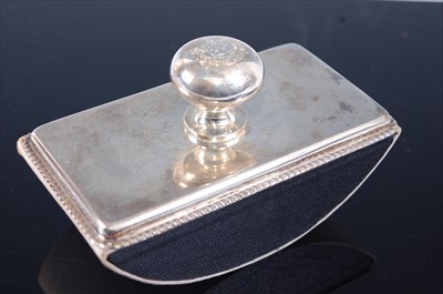Lot 1138 - A large cased Indian silver desk set,...