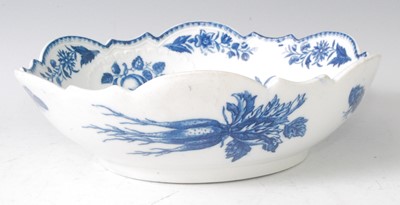 Lot 1055 - A Worcester porcelain blue and white bowl,...