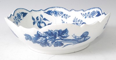 Lot 1055 - A Worcester porcelain blue and white bowl,...