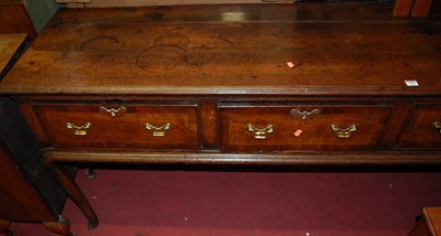 Lot 1404 - A 19th century oak and mahogany crossbanded...