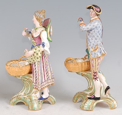 Lot 1075 - A pair of 19th century soft-paste porcelain...