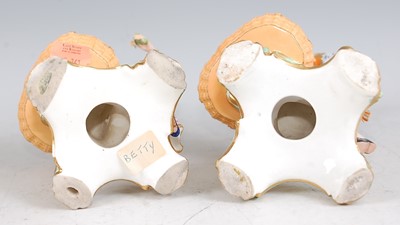 Lot 1075 - A pair of 19th century soft-paste porcelain...