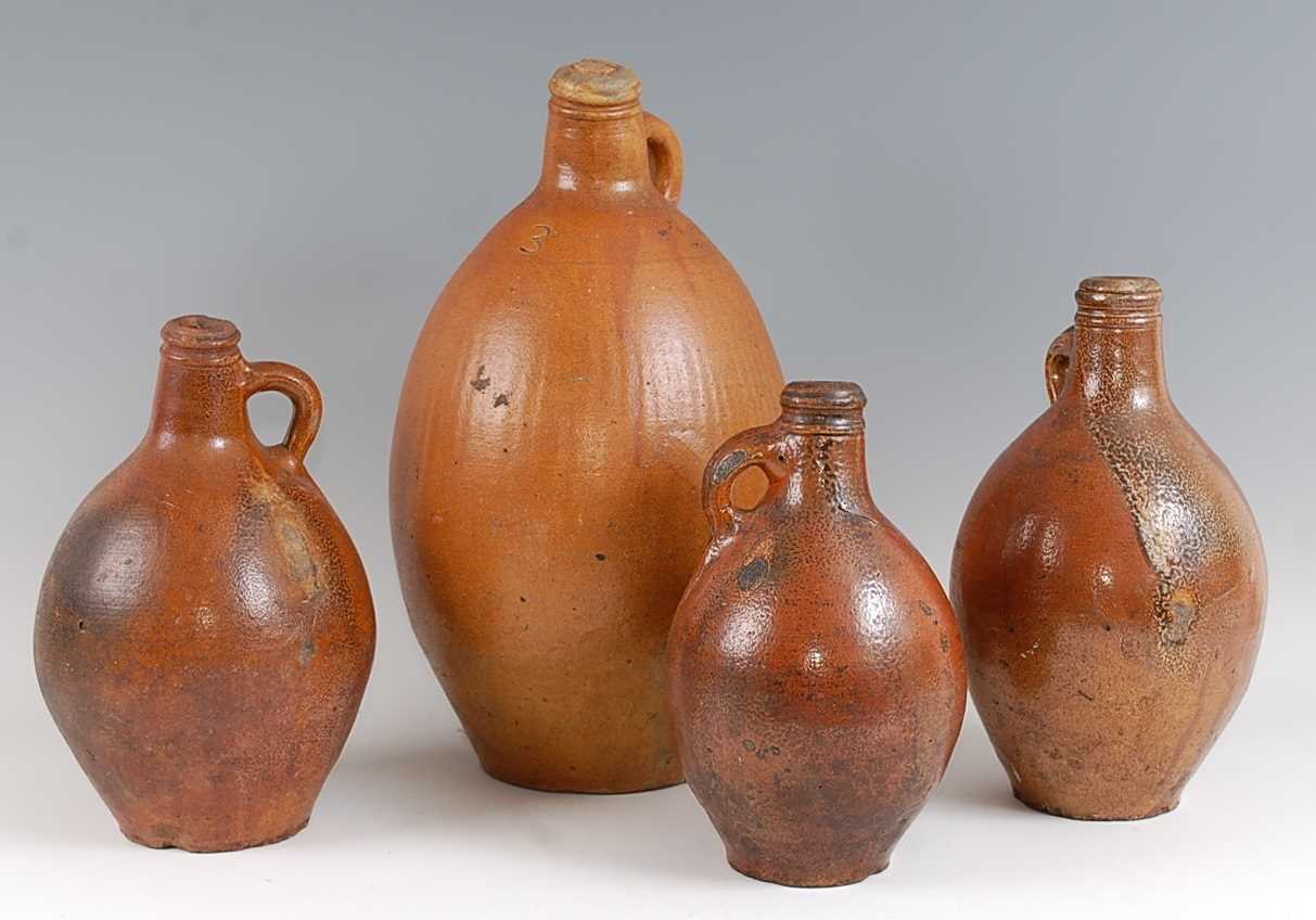 Lot 1034 - A circa 1700 salt-glazed stoneware bellamine...