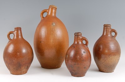 Lot 1034 - A circa 1700 salt-glazed stoneware bellamine...