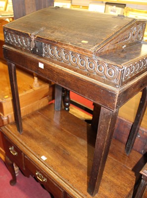 Lot 1277 - An unusual antique oak and iron bound...