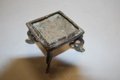 Lot 66 - A modern Chinese bronzed metal vase, of square...