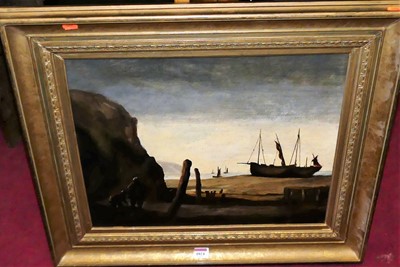 Lot 1024 - Attributed to Robert Miller - coastal scene at...