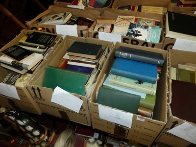 Lot 1538 - Six boxes of books, to include: Church History,...