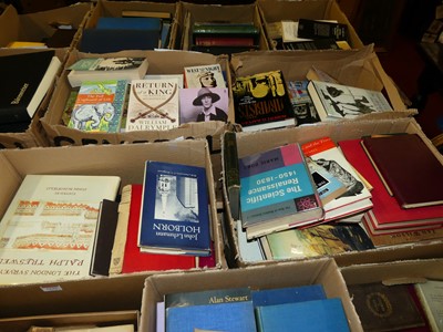 Lot 1539 - Six boxes of books, to include: Travel,...