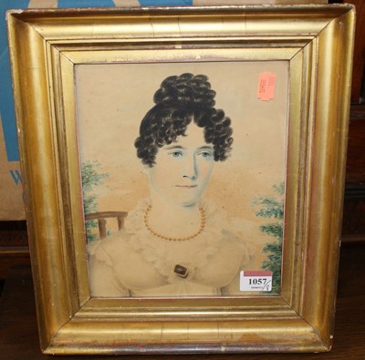 Lot 1057 - 19th century English school - bust portrait of...