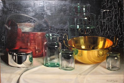 Lot 1070 - Romek Arpad (Hungarian 1883-1960) - Still life...