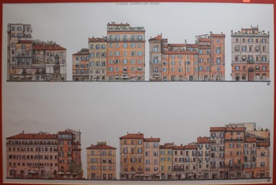 Lot 1071 - An Italian street scene print entitled Piazza...