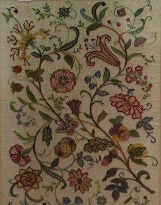 Lot 1080 - A framed and glazed woolwork depicting wild...