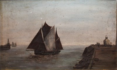 Lot 1078 - Early 20th century school - coastal scene, oil...