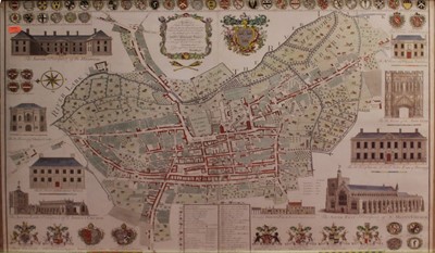 Lot 1082 - Thomas Warren Survey Map of Bury St Edmunds,...
