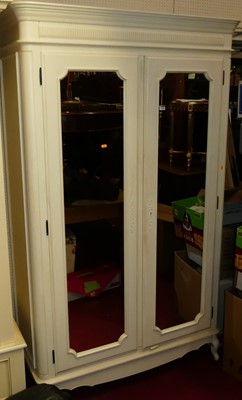 Lot 1145 - A Laura Ashley white wood double-mirrored door...