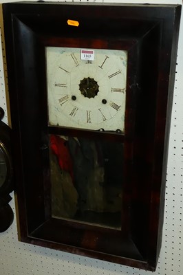 Lot 1165 - An American mahogany cased wall clock (a/f)