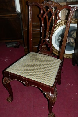 Lot 1220 - A set of twelve contemporary Chippendale style...