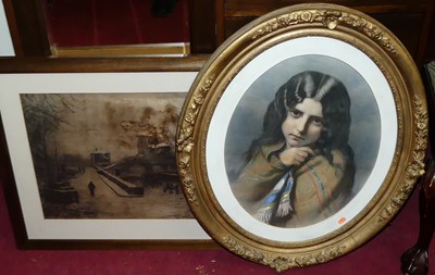 Lot 1223 - A late Victorian monochrome engraved bust...