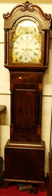 Lot 1224 - An early 19th century mahogany longcase clock,...