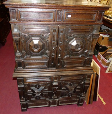 Lot 1238 - An 18th century joined and geometric moulded...
