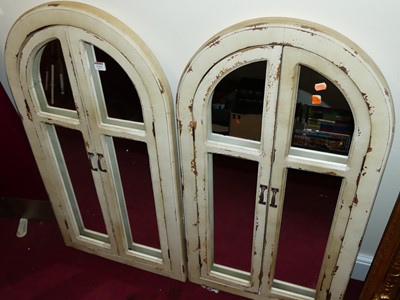 Lot 1214 - A pair of contemporary French style cream...