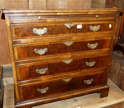 Lot 1244 - An early Georgian style figured walnut and...