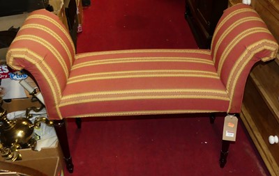 Lot 1249 - A contemporary mahogany and striped...