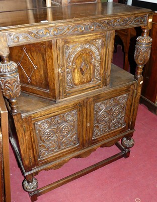 Lot 1264 - A small early 20th century floral relief...