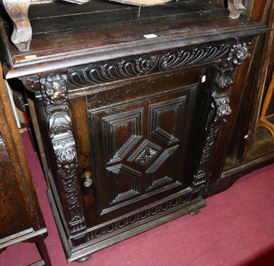 Lot 1266 - A circa 1900 geometric moulded and relief...