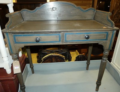 Lot 1315 - An early Victorian painted pine three-quarter...