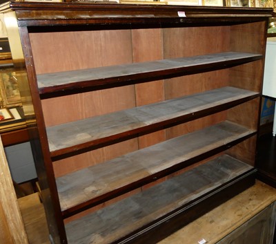Lot 1275 - A mahogany low freestanding open bookshelf,...